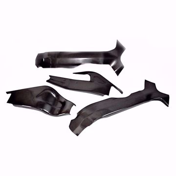 Picture of Carbon racing frame and swingarm protector set suitable for Honda VTR SP2