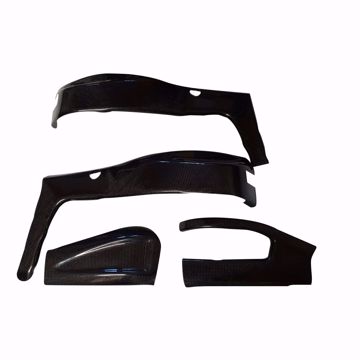 Picture of Carbon Racing frame and swingarm protector set suitable for Kawasaki ZX 6