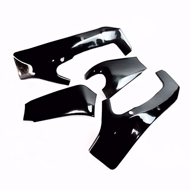 Picture of Carbon Racing frame and swingarm protector set fits Kawasaki ZX 6