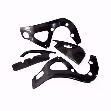 Picture of Carbon Racing frame and swingarm protector set suitable for Suzuki GSXR 600/750 K6-K10