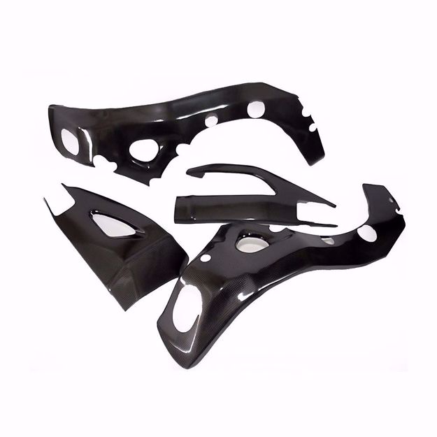 Picture of Carbon Racing frame and swingarm protector set suitable for Suzuki GSXR 1000 K7/K8