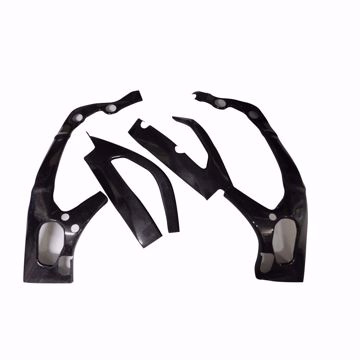 Picture of Carbon Racing frame and swingarm protector set suitable for Suzuki GSXR 1000 L7/L8