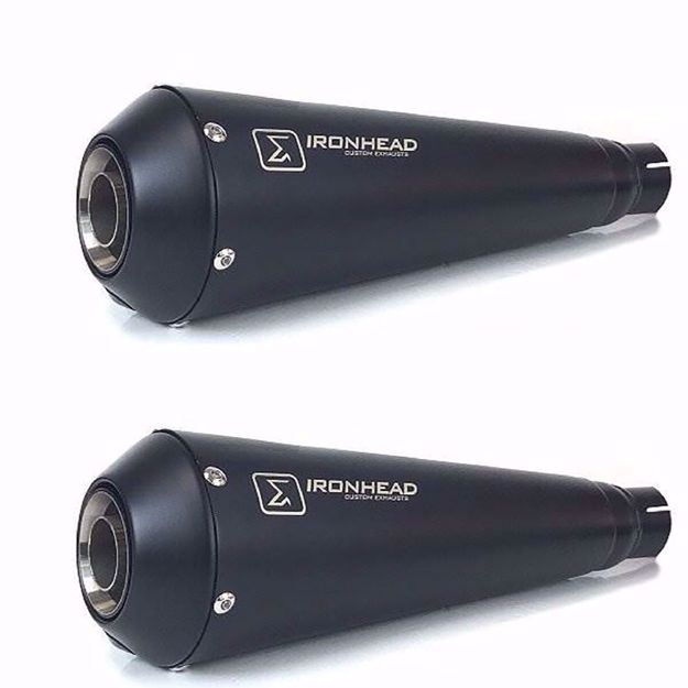Picture of IRONHEAD Stainless steel mufflers Triumph Thruxton 1200