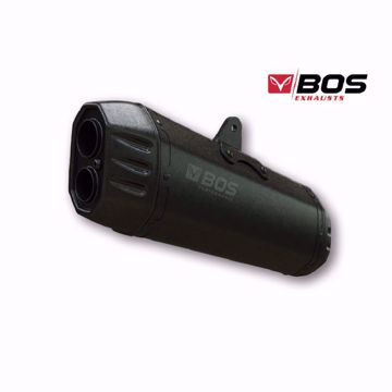 Picture of BOS stainless steel Rear silencer Desert Fox, black, BMW R 1250 GS/Adventure